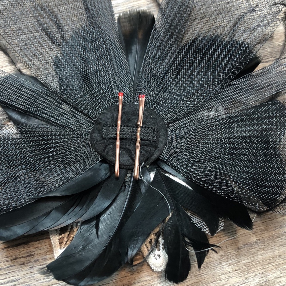 Handmade Custom Black and White Dance Hair Pieces - Picture 10 of 11